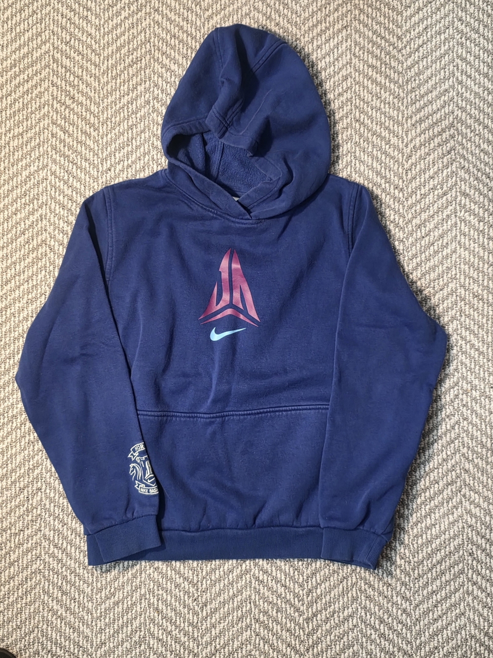 Nike Giannis Antetokounmpo Freak Hoodie Kids XL Navy Blue Basketball Pullover